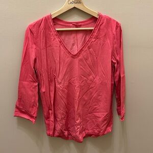NIC+ZOE Coral V-Neck Blouse